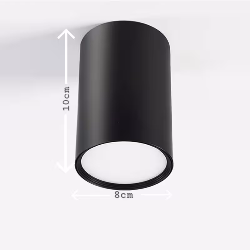 چراغ استوانه ای سیلندری روکار 18 وات ارتفاع 10 قطر 8 سانت (1سال ضمانت)