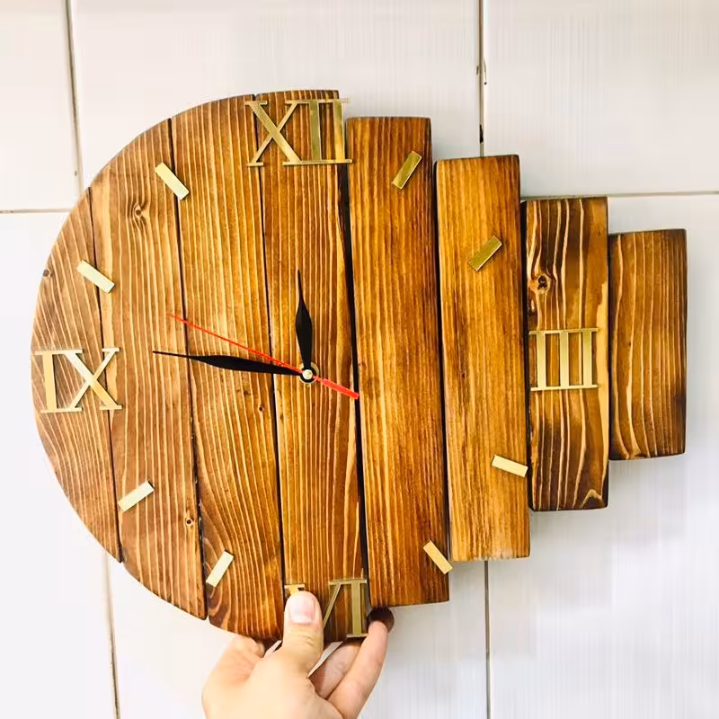 ساعت دیواری ساعت چوبی 