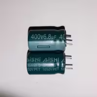 خازن الکترولیتی AiSHi، ولتاژ 400V، ظرفیت 6.8 میکرو فاراد