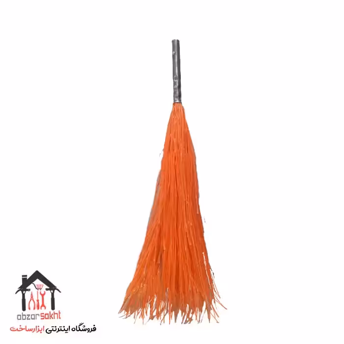 جارو شهرداری پلاستیکی دسته خور نارنجی