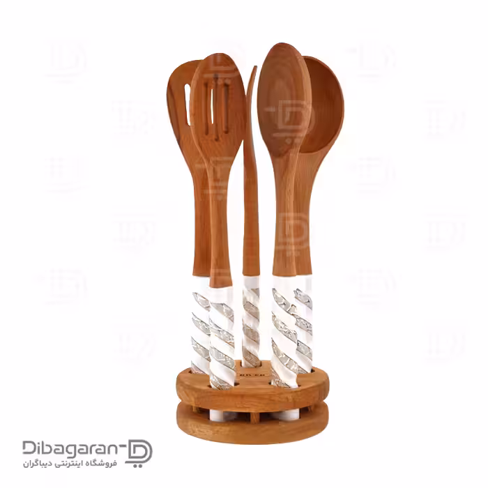 سرویس کفگیر ملاقه چوبی ریور 6 عددی کد 8691