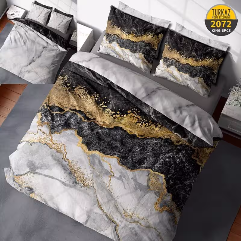 سرویس روتختی طرح سنگ برند Turkaz دو نفره  کد 2072