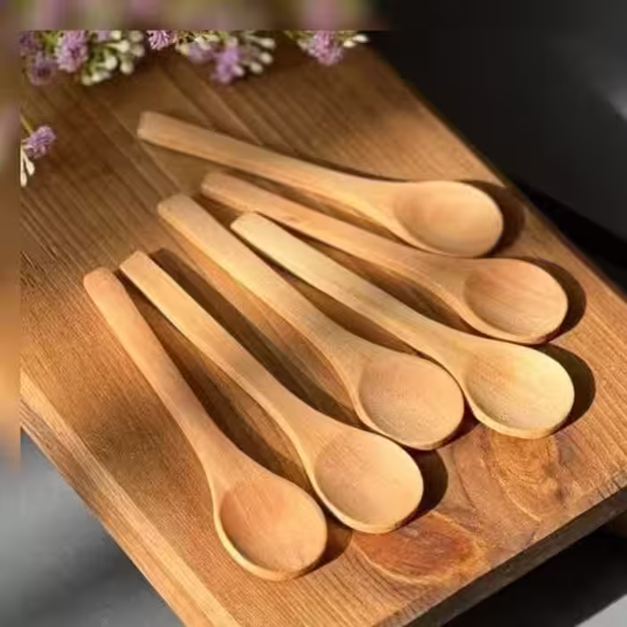 قاشق چوبی کوچک مخصوص ادویه شش عددی