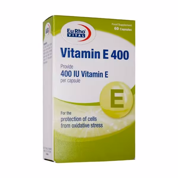 کپسول ژلاتینی ویتامین E 400 واحد یوروویتال 60 عددی