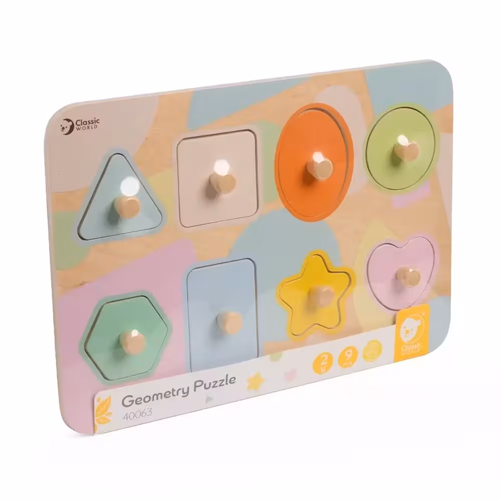 پازل چوبی هندسه کلاسیک ورد Classic World