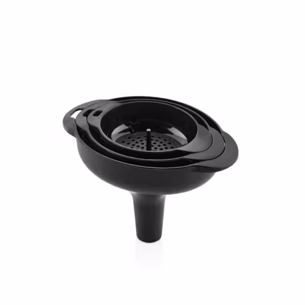 قیف 3 عددی صافی دار مشکی لوکس 00874