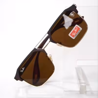 عینک برند ری بن فراری ray-ban ferrari | فریم قهوه ای طلایی لنز قهوه ای