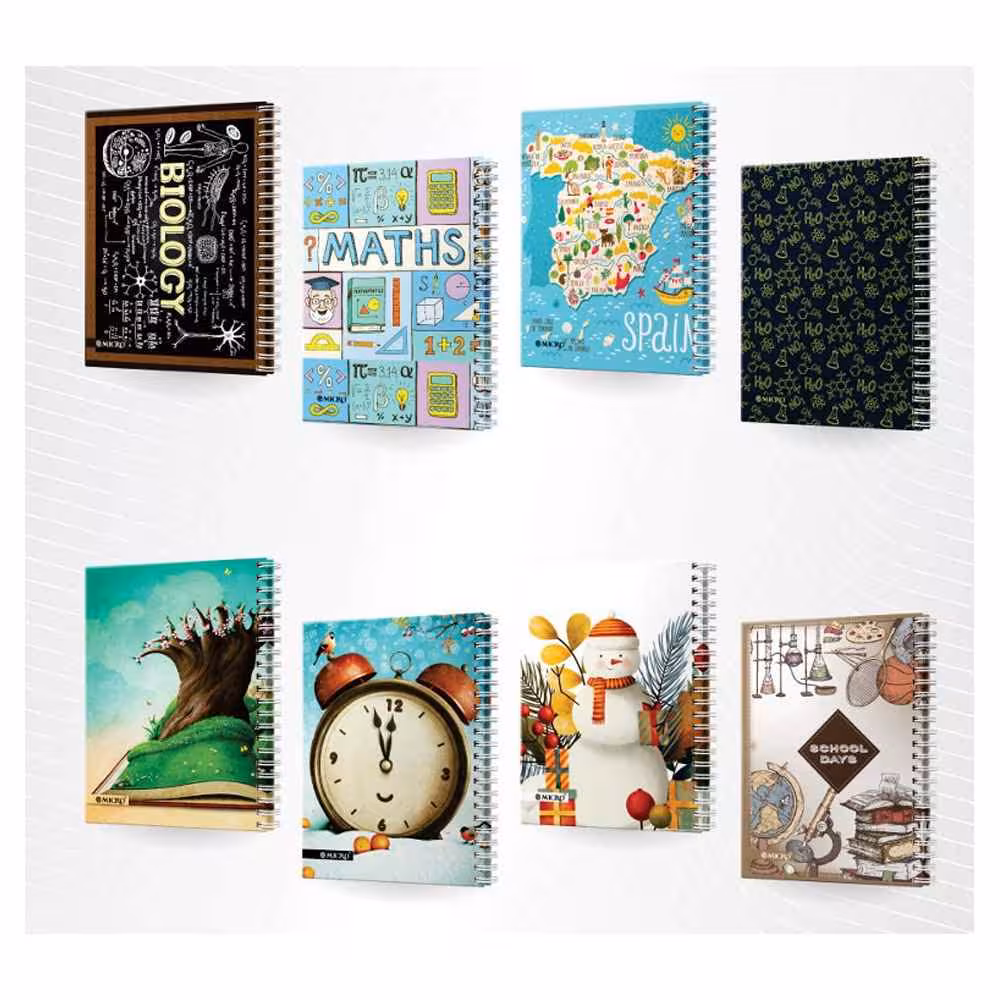 دفتر100برگ B5سیمی کشدار طرح دار میکرو کدC1