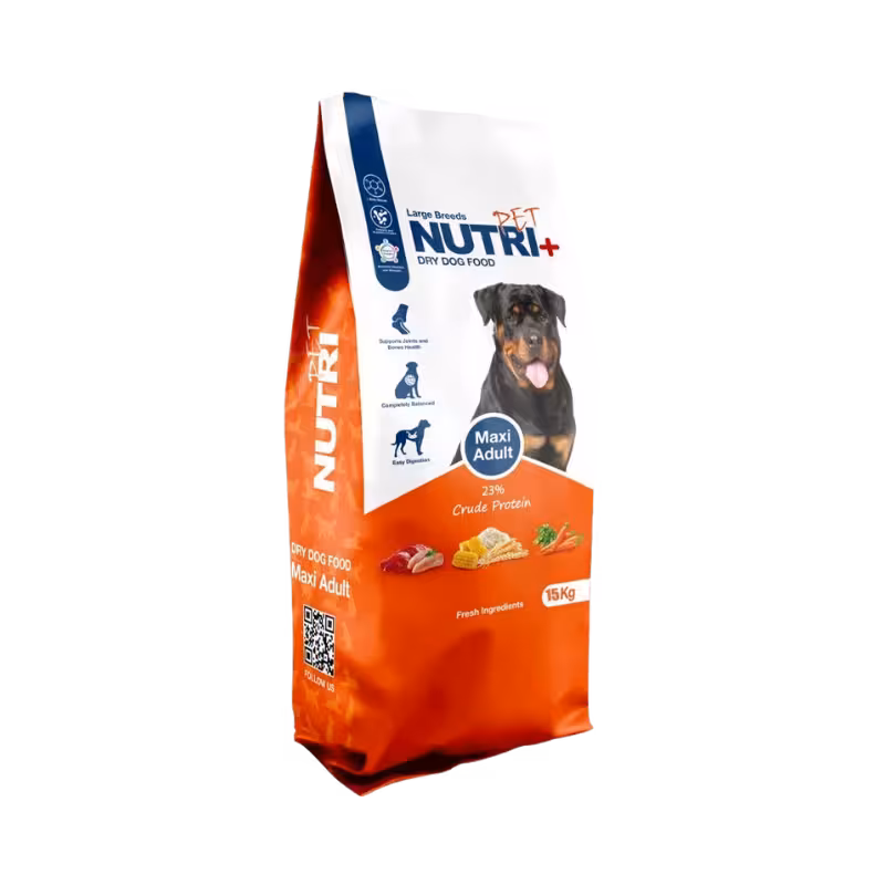 غذای خشک سگ بالغ نژاد بزرگ 23% برند Nutri نوتری پلاس 15 کیلویی