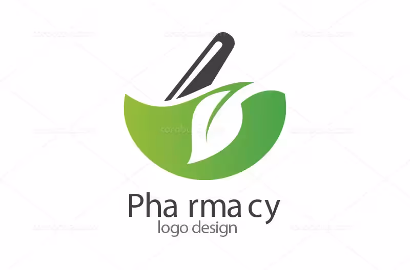 وکتور لوگوی طب سنتی خلاقانه | گرافیک با طعم تربچه