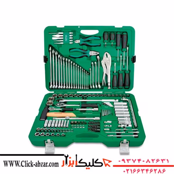 جعبه ابزار سبز 150 پارچه پلاستیکی (سبز) تاپ تول – TOPTUL مدل GCAI150R