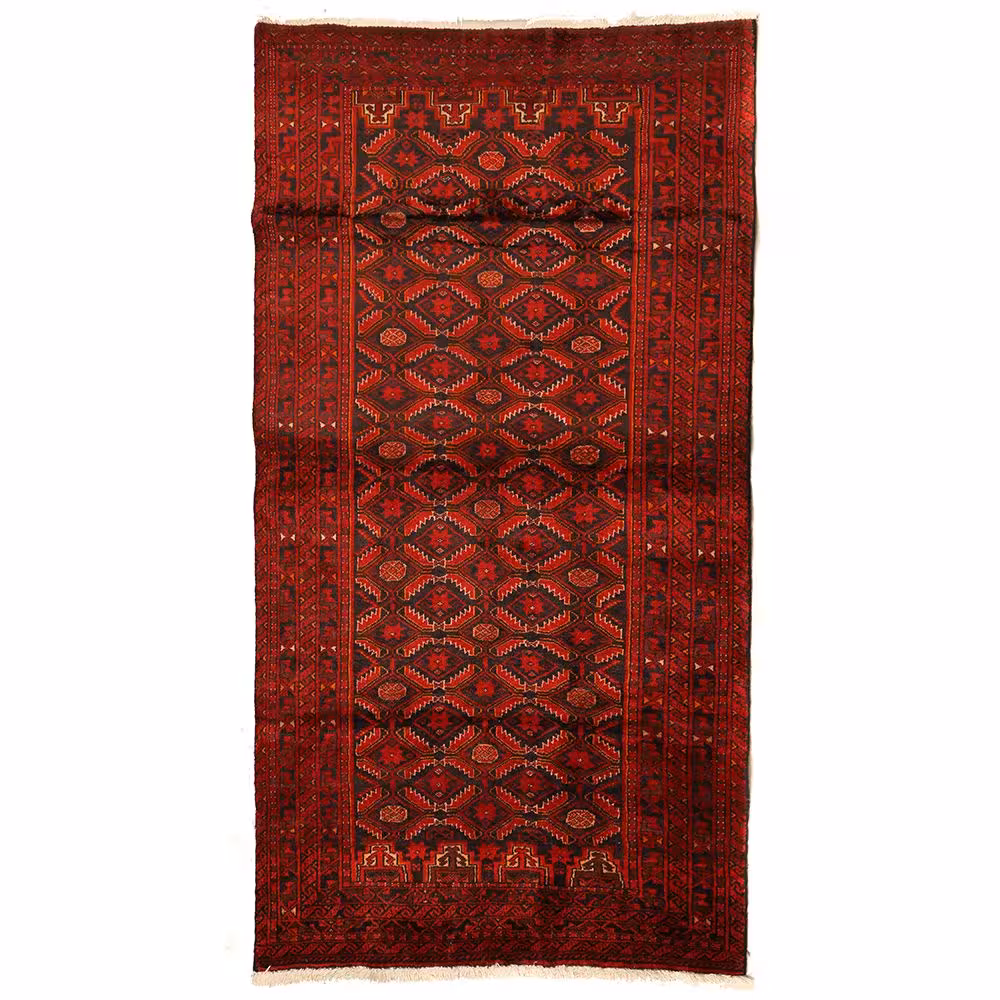 فرش دستباف قدیمی دو متری ترکمن