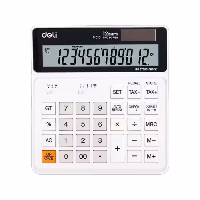 ماشین حساب رومیزی 2صفر12رقم دلیEM01010