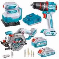 ست سه‌تایی ابزار شارژی TOTAL 20V مدل TOSLI241193