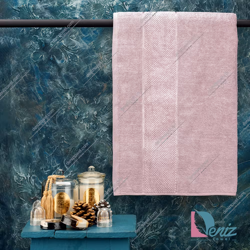 حوله حمامی طرح ماکرو رنگ کالباسی