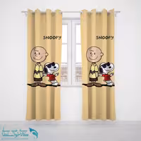 پرده پانچی اتاق کودک طرح snoopy کد A2957