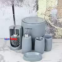 ست سرویس بهداشتی رزین راحیل کد 1704 شش پارچه