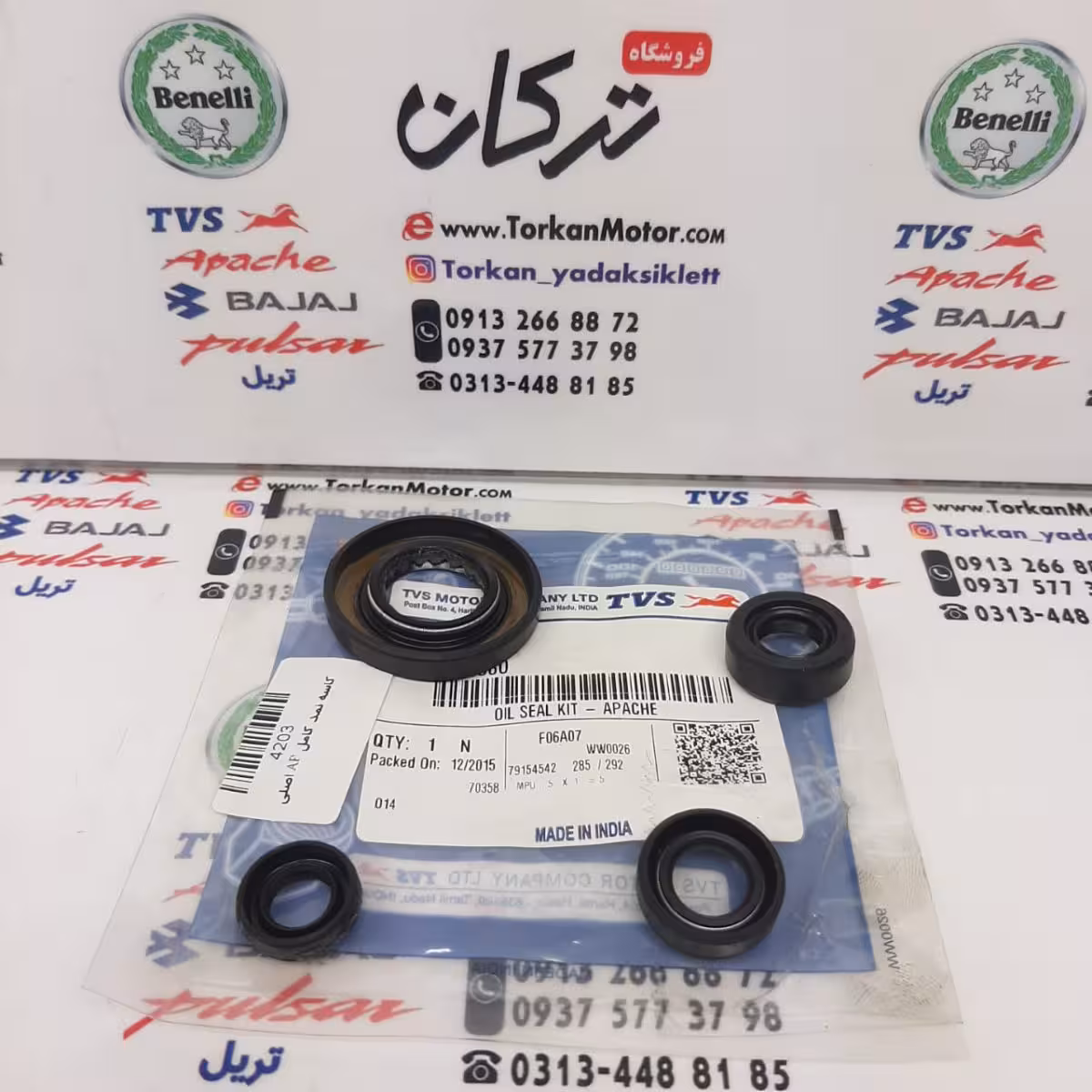 کاسه نمد کامل موتور اپاچی 150 ، 160 و 180 اصلی