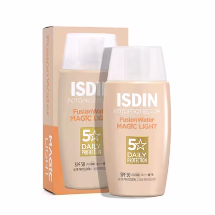 ضد آفتاب رنگی فیوژن واتر مجیک لایت ایزدین Isdin Fusion Water Magic Light Spf50