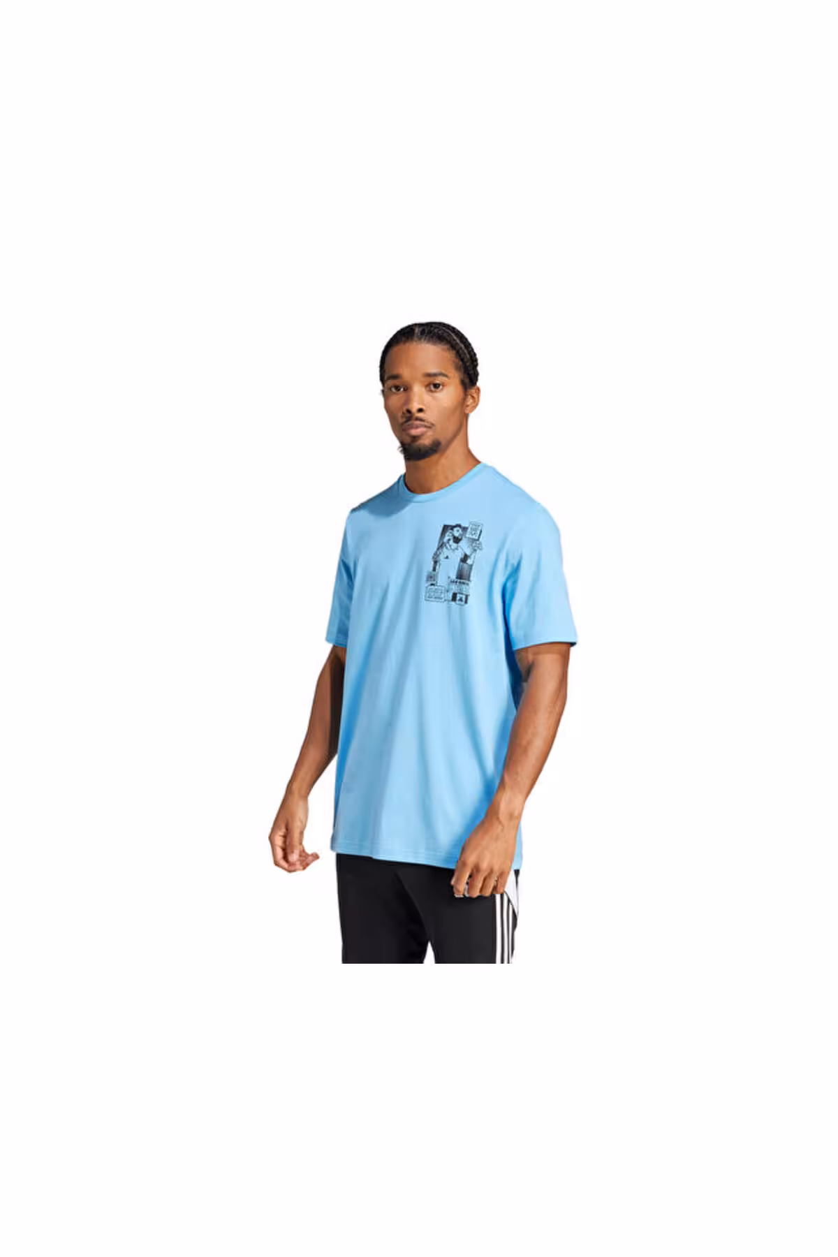 تی شرت مردانه MESSI ICON G T DAILY SHIRT BLUE adidas