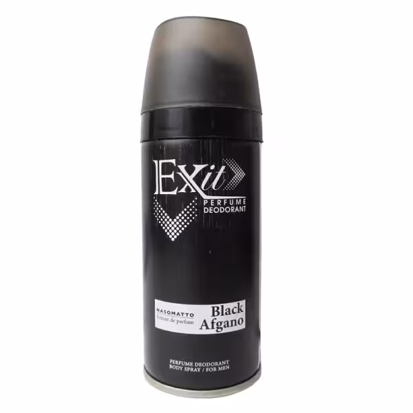 اسپری بدن مردانه اگزیت مدل  Black Afgano حجم 150 میلی لیتر