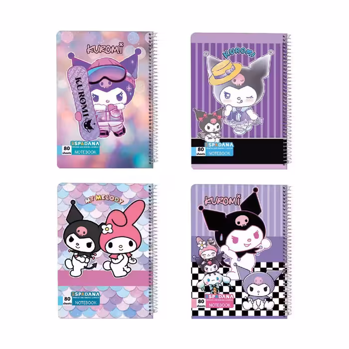 دفتر مشق 80 برگ اسپادانا مدل کرومی کد 8076789 مجموعه 4 عددی | چاوه