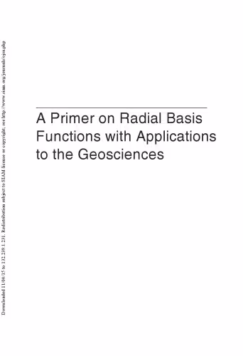 خرید و دانلود نسخه کامل کتاب A Primer on Radial Basis Functions with Applications to the Geosciences