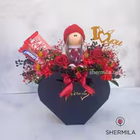 باکس گل و شکلات طرح دریا