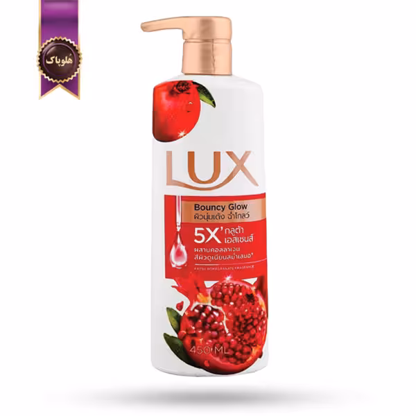 ژل شستشوی بدن لوکس LUX مدل عصاره انار Bouncy Glow حجم 450 میلی لیتر (اورجینال)