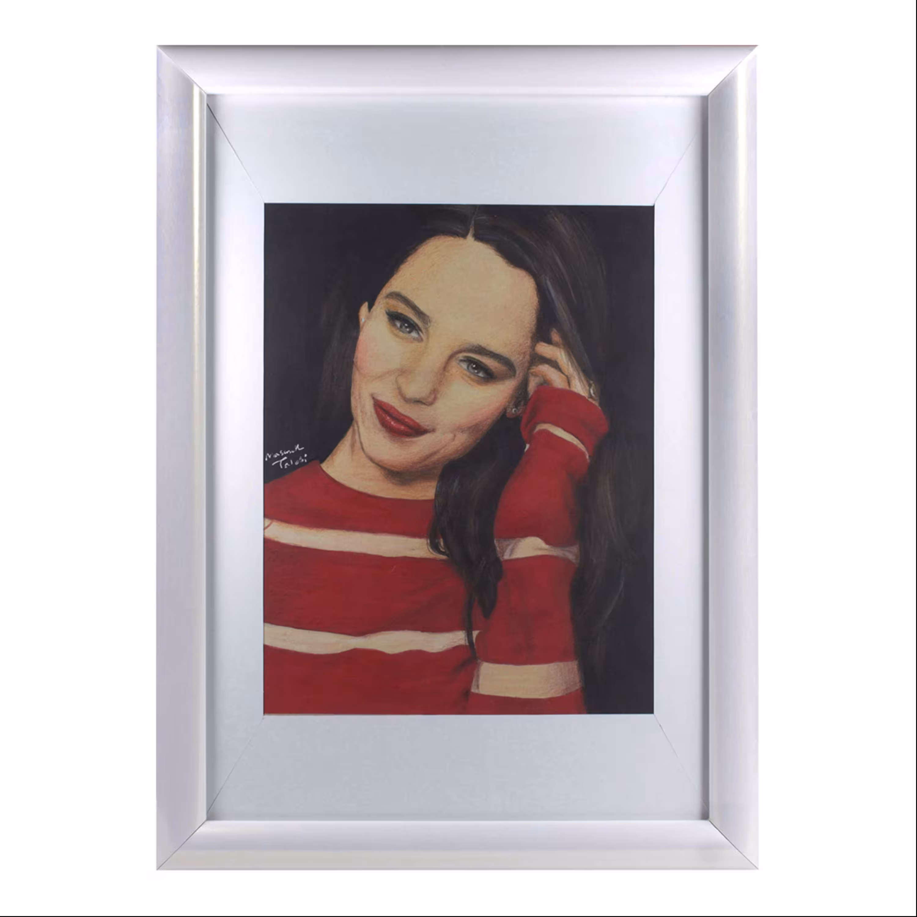 نقاشی مداد رنگی مدل امیلیا کلارک کد 01