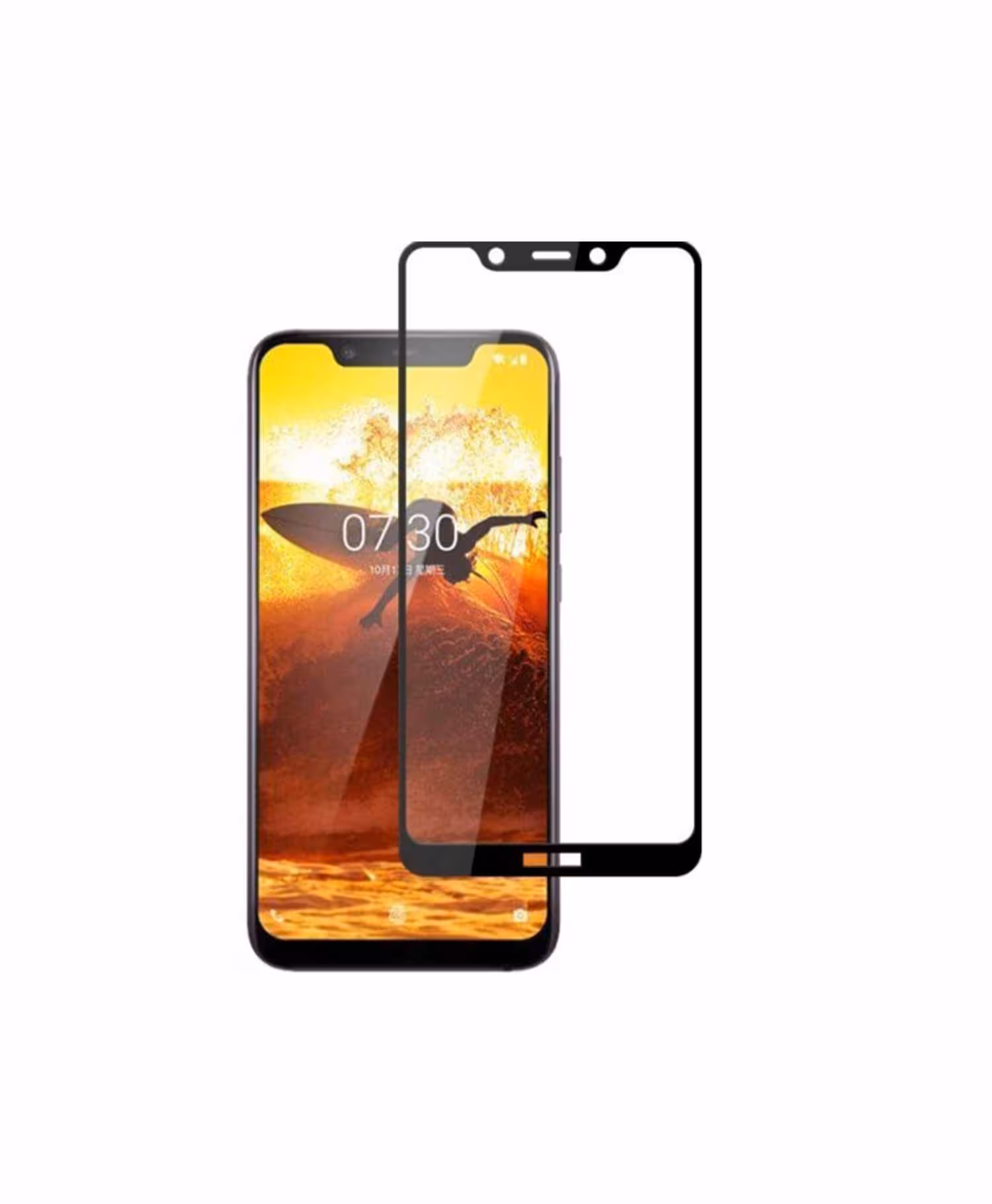 گلس فول تمام چسب موبایل نوکیا Nokia 8.1