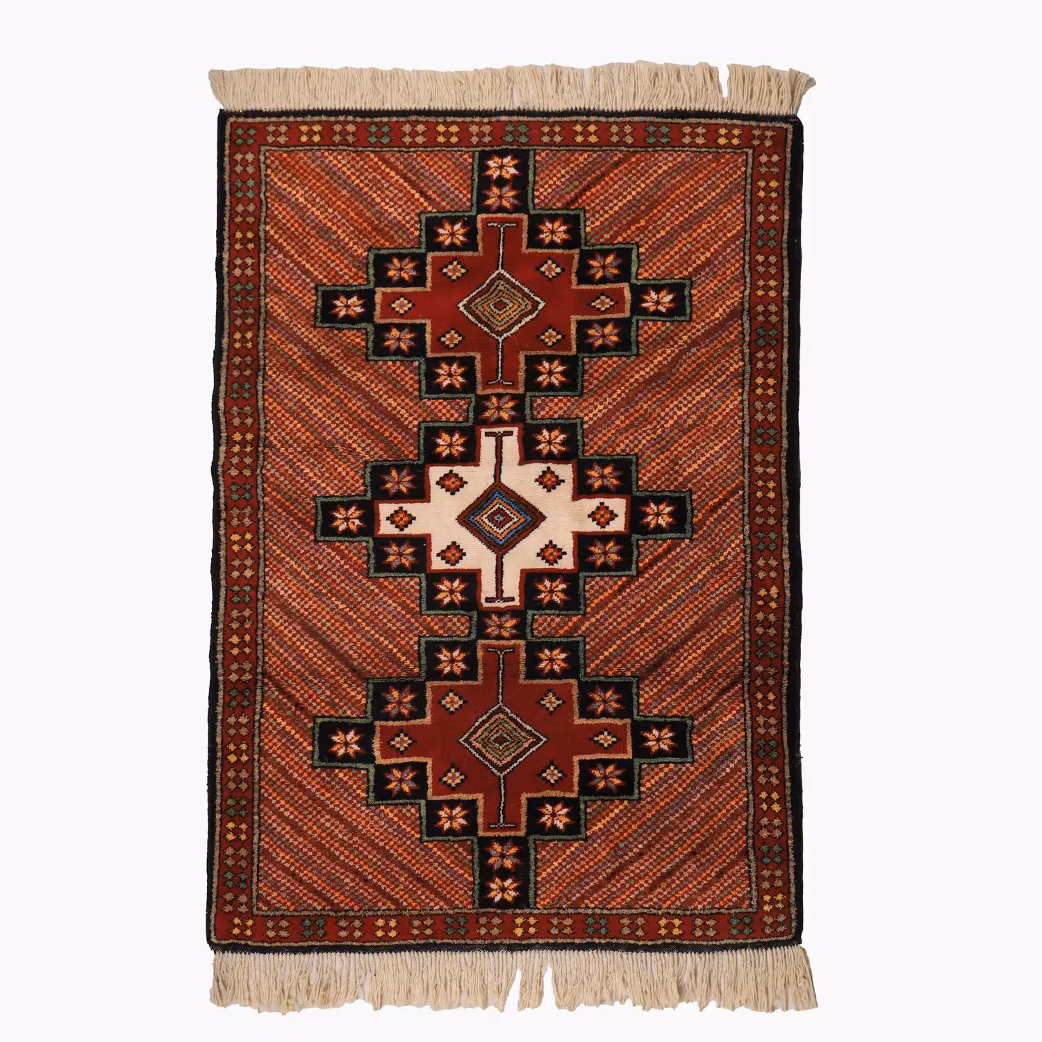 فرش دستباف دو و نیم متری طرح خراسان کد 4020339