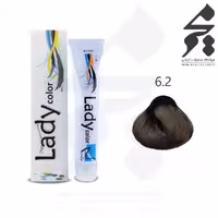 رنگ مو لیدی کالر Lady color شماره 6.2 حجم 100 میلی لیتر رنگ بلوند زیتونی تیره