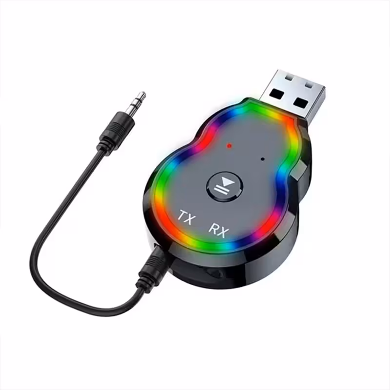 دانگل فرستنده و گیرنده بلوتوثی صدا RGB دار مدل Q2