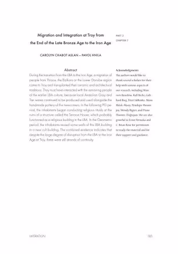 خرید و دانلود نسخه کامل کتاب Migration and Integration at Troy from the End of the Late Bronze Age to the Iron Age