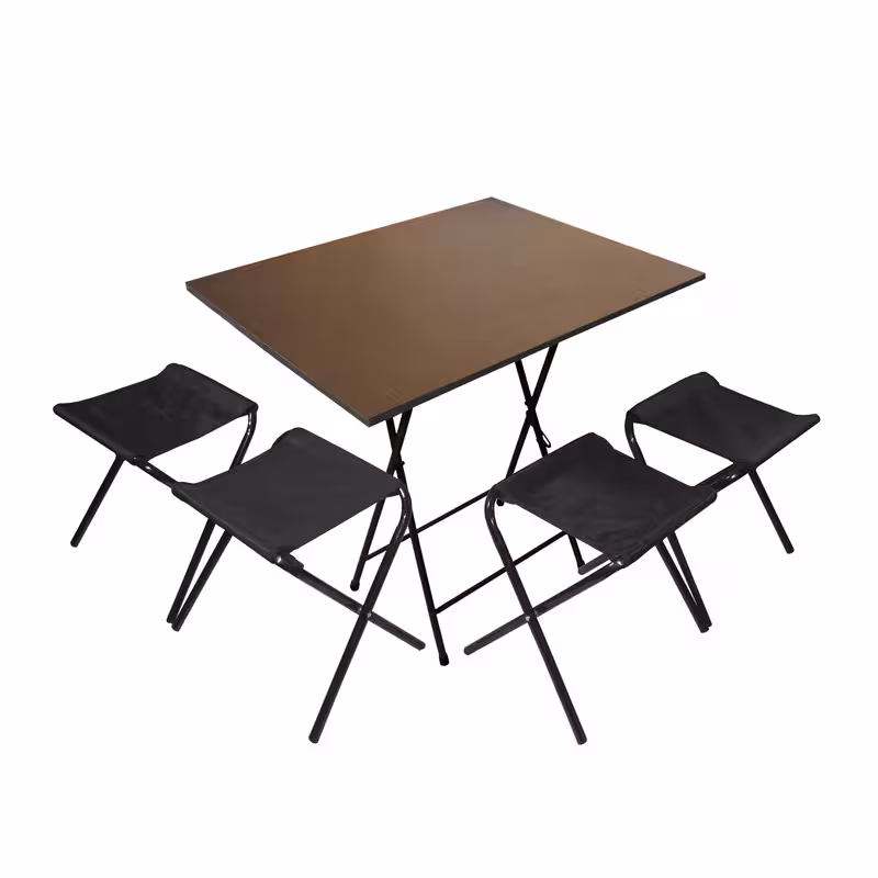 میز و صندلی تاشو سفری میزیمو مدل برزنتی کد 10342 مجموعه 5 عددی