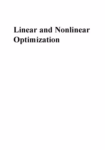 خرید و دانلود نسخه کامل کتاب Linear and nonlinear optimization