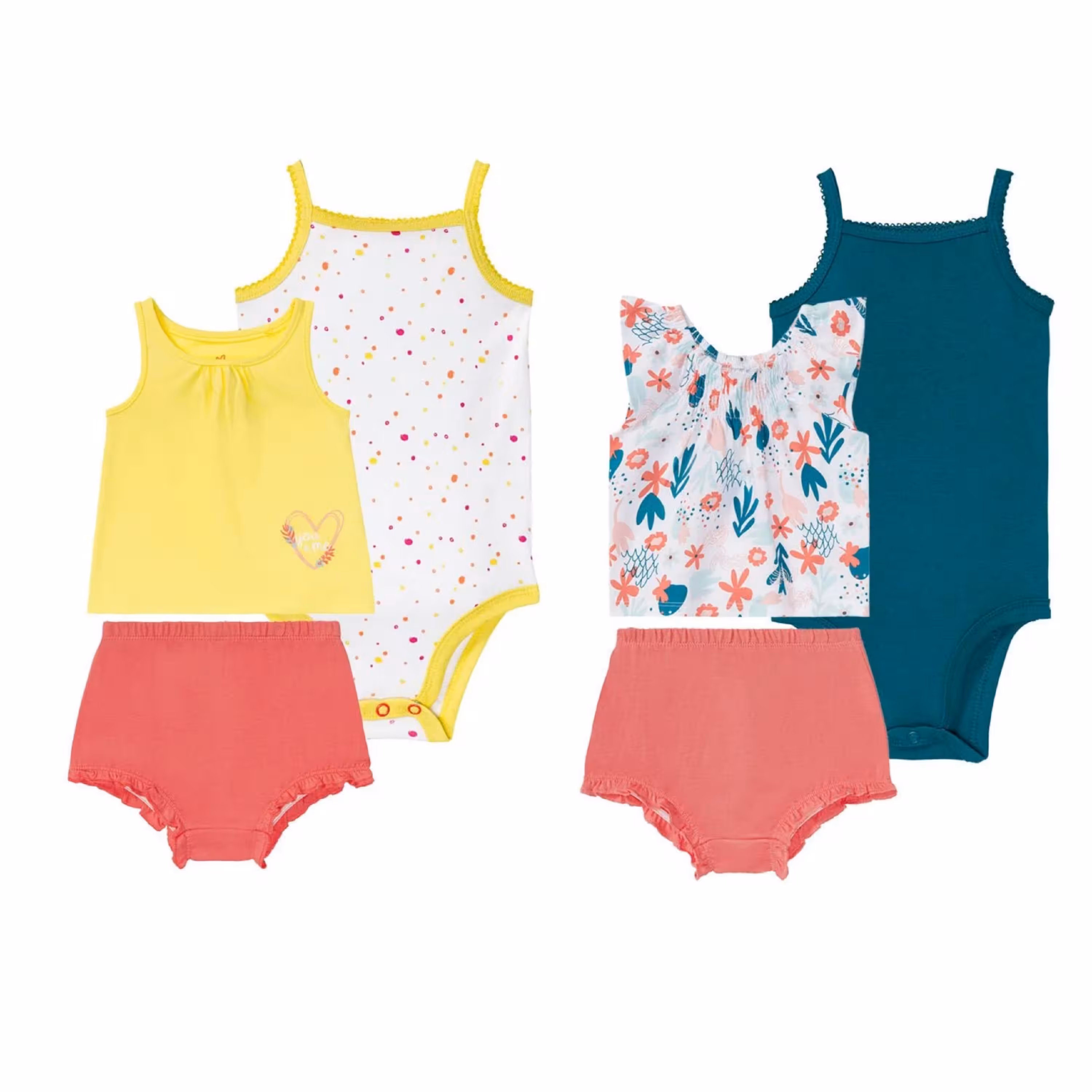 ست نوزادی شامل شلوارک و بادی و بلوز برند لوپیلو آلمان  سایز 2 تا 6 ماه  قد نوزاد 62 تا 68  و 6 تا 12 ماه قد 74 تا 80