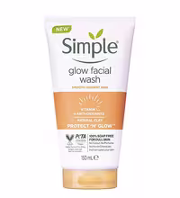 ژل شستشو صورت ویتامین C سیمپل مدل Glow حجم 150 میل