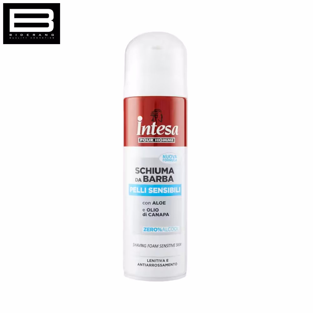 فوم اصلاح پوست حساس اینتسا مدل pelli sensibili حجم 300ml