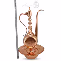 آفتابه لگن مسی زنجان چکش طرح دار کد MJ-123