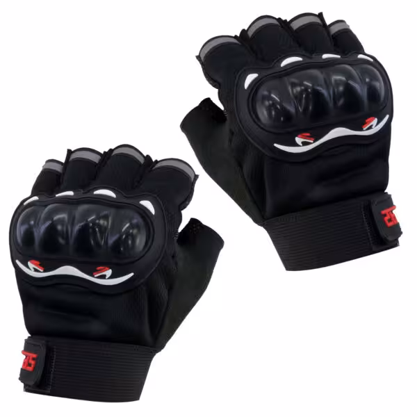 دستکش دوچرخه سواری نیمه انگشتی مدل محافظ دار کد 1649 سایز L