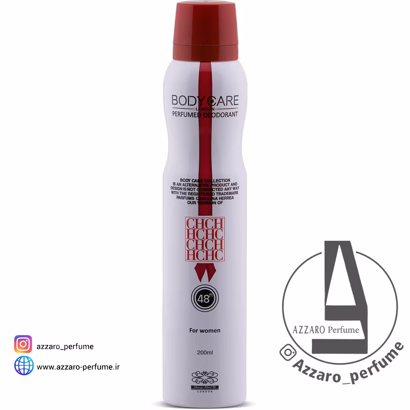 اسپری بدن بادی کر زنانه رایحه سی اچ ch حجم 200 میل
