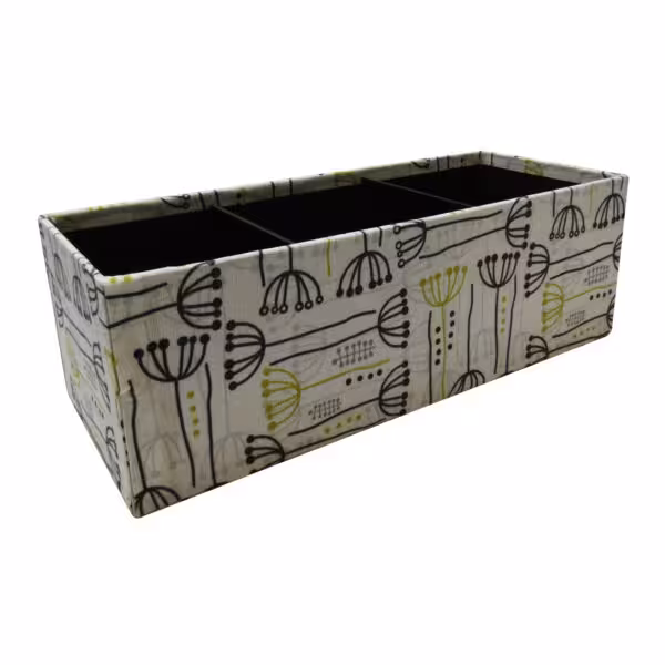 ماسیس باکس ارگانایزر چوبی مستطیل 12*30 طرح دار
