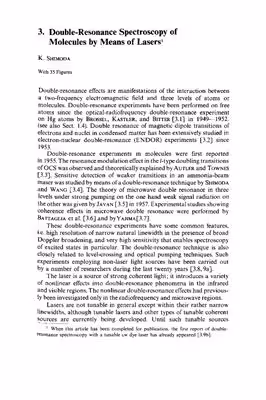 خرید و دانلود نسخه کامل کتاب Double-resonance spectroscopy of molecules by means of lasers