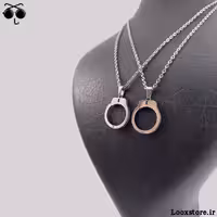 گردنبند ست عاشقانه دستبند پلیسی بازشو