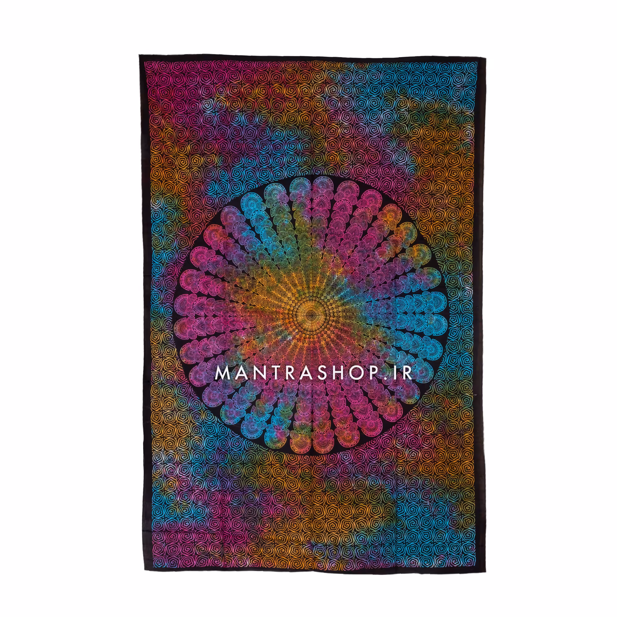 بکدراپ تپستری هندی طرح ماندالا طاووس (روتختی یک نفره) کد 284