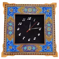 ساعت خاتم کاری تذهیب چهارگوش صفحه مربعی