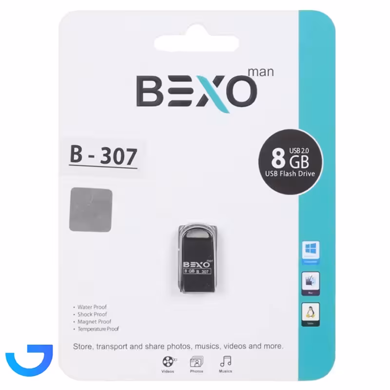 جزئیات ، قیمت و خرید فلش مموری بکسو مدل B-307 ظرفیت 8 گیگابایت | فروشگاه آریا
