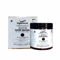 ماسک مو فاقد سولفات روغن خاویار لایتنس مدل Biotin حجم 1000 میلی لیتر
